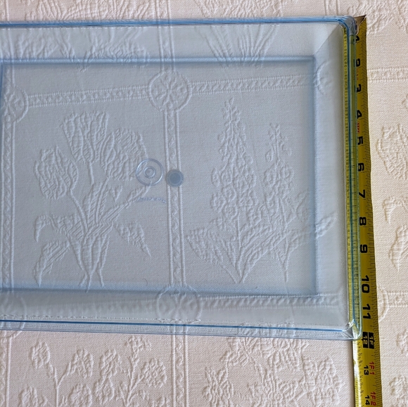 Vtg Rare Tupperware #1633 Preludio Blue Acrylic Serving Tray & 4 Stackab… - Picture 11 of 12